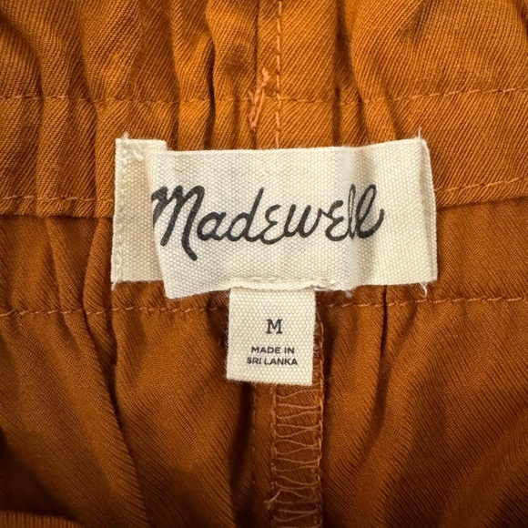 Madewell Women’s Dunaway Paperbag Pants w Tie Waist Golden Pecan Size Medium - Picture 6 of 10